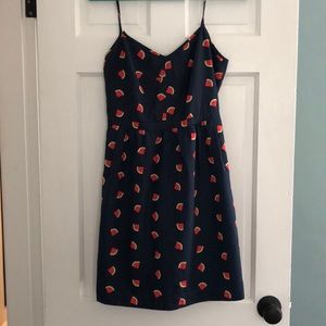 JCrew watermelon spaghetti strap dress | size 4 | pockets